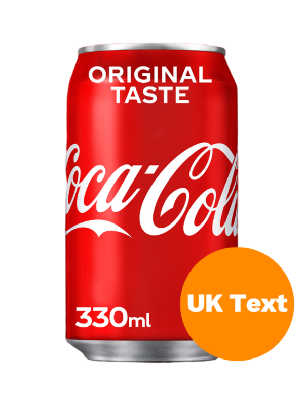 Coke Cans (UK Text) 24 x 330ml